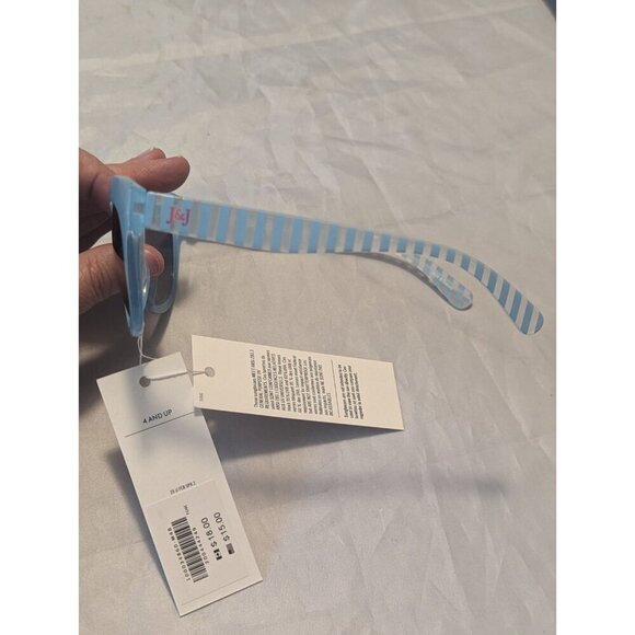 Janie and Jack Striped Sunglasses Blue & Clear striped Kids' Size 4 and up NWT! - Picture 5 of 8